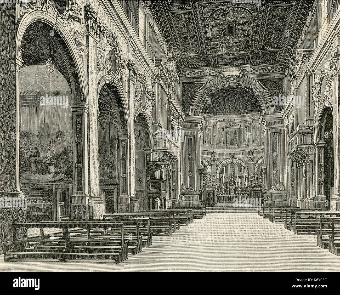 Firenze interno della Chiesa della SS Annunziata Stockfoto