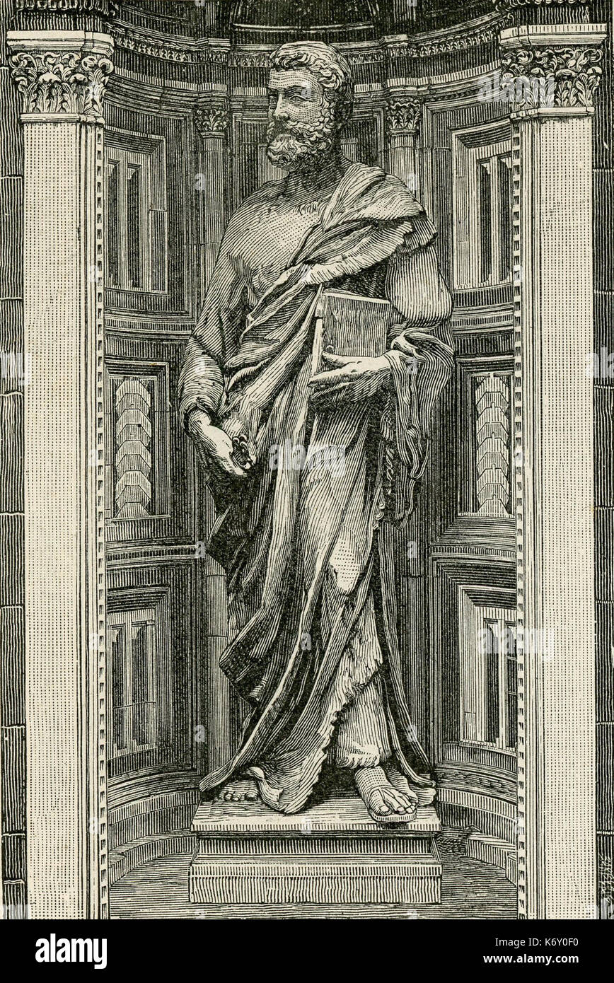 Firenze Statua di San Pietro in oder San Michele Stockfoto