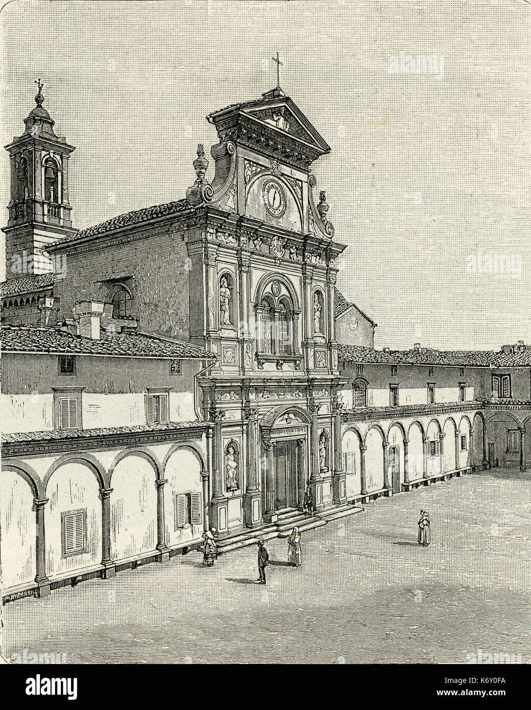 Firenze facciata della Chiesa della Certosa Stockfoto