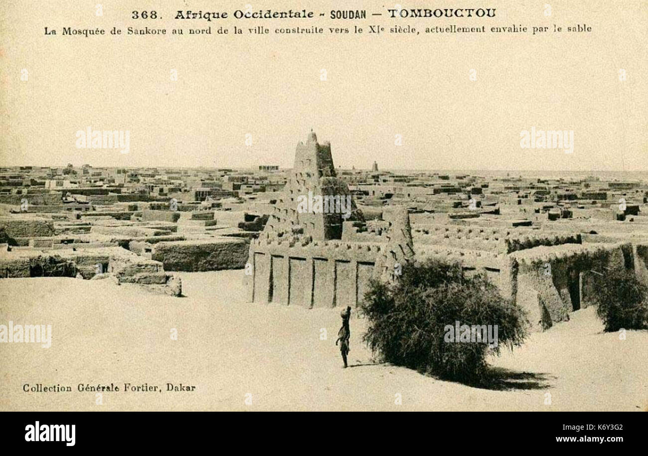 Fortier 368 Timbuktu Sankore Moschee Stockfoto