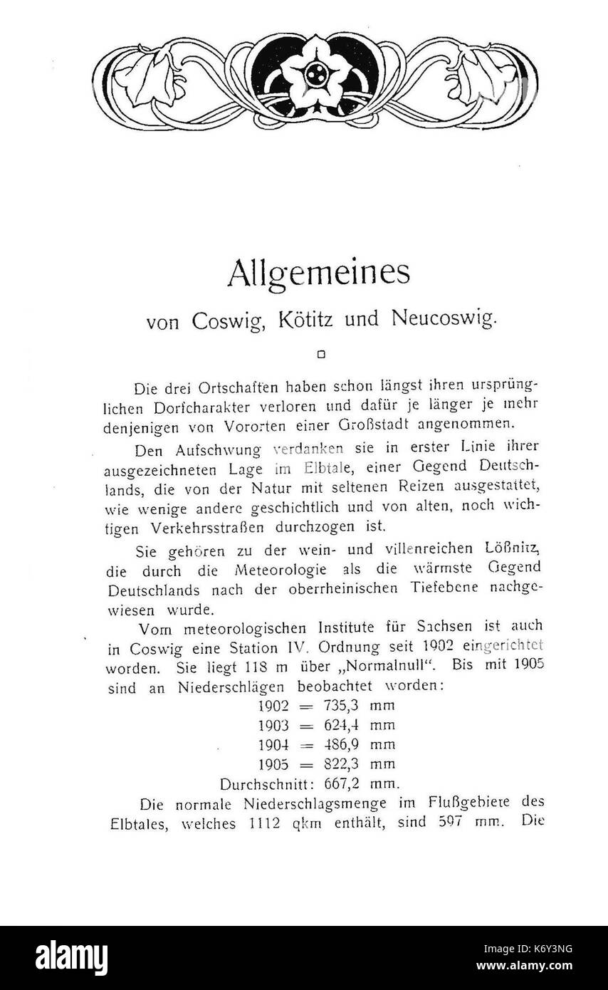 Führer durch Coswig / Reutte 07. Stockfoto