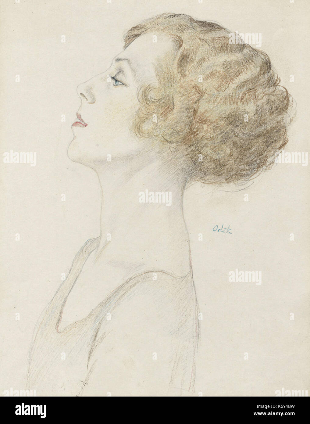 Emil Orlik Portrait Hedda Behrens Stockfoto