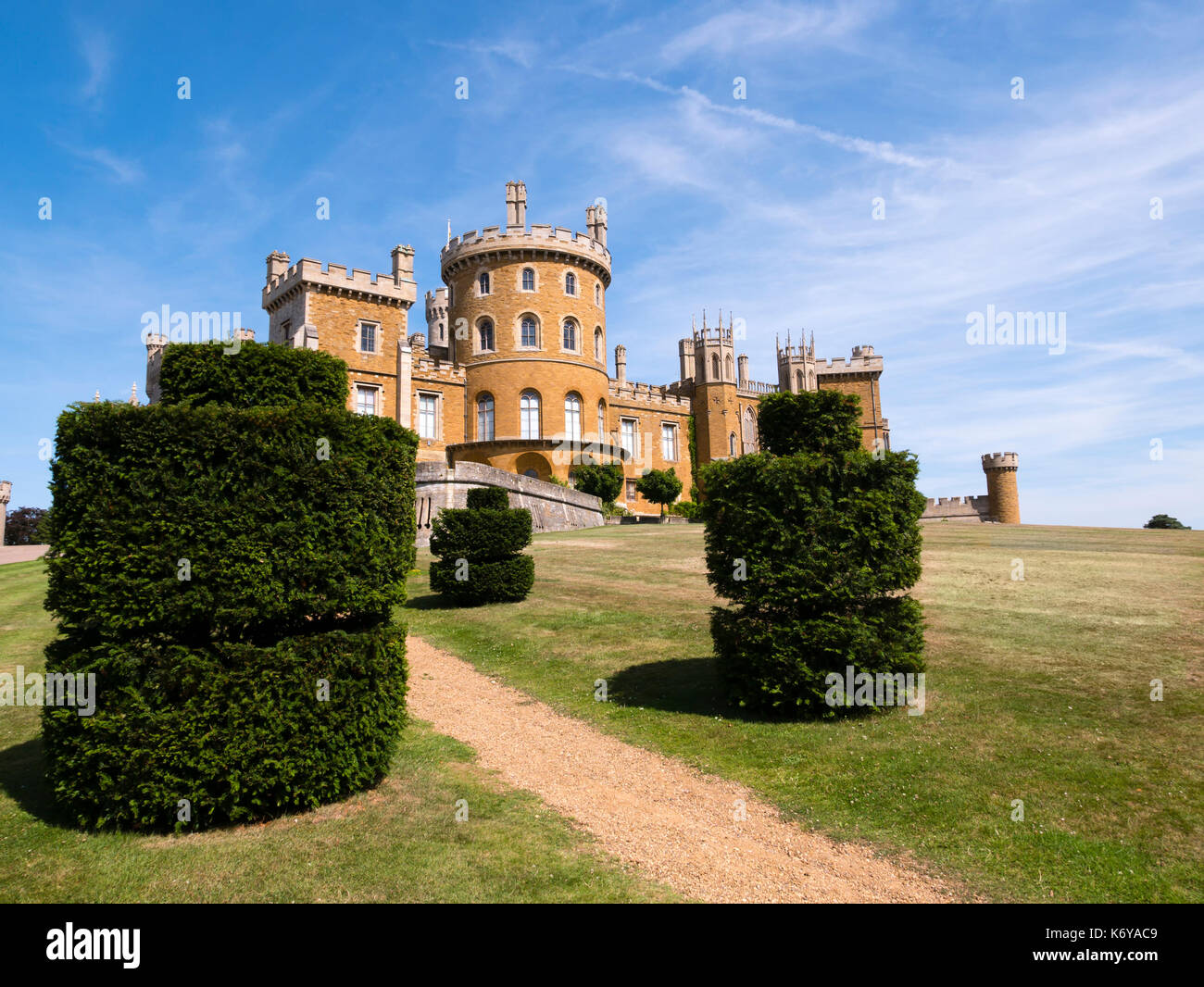 Schloss Belvoir, Grantham, Leicestershire, England, UK. Stockfoto