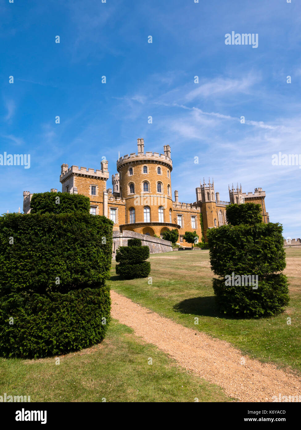 Schloss Belvoir, Grantham, Leicestershire, England, UK. Stockfoto