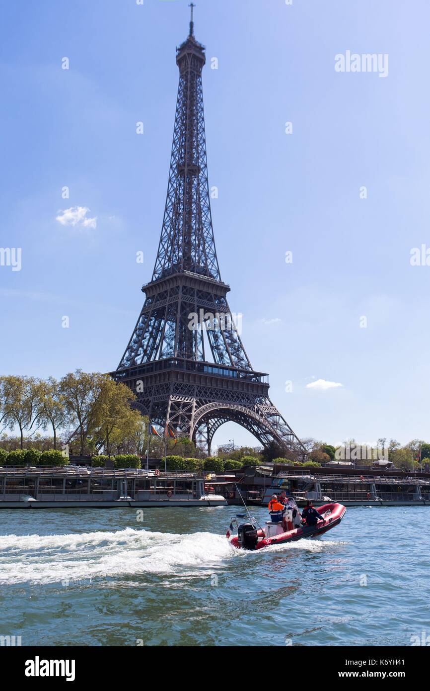 Frankreich, Paris, Bereich als Weltkulturerbe von der UNESCO, auf der Seine, Übungen der Zivilen Sicherheit von Paris Stockfoto