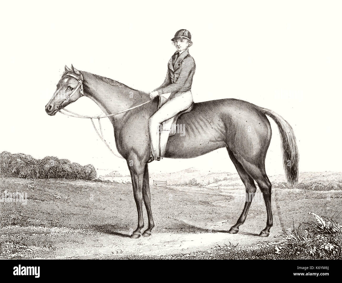 Mode und Ihr Jockey Joseph Laird Stockfoto