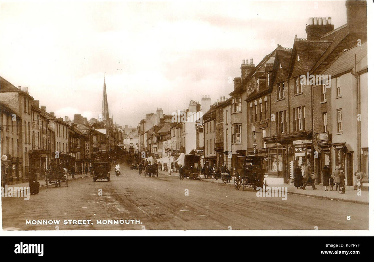 Anfang 1900 Postkarte von Monmouth Monnow St Stockfoto