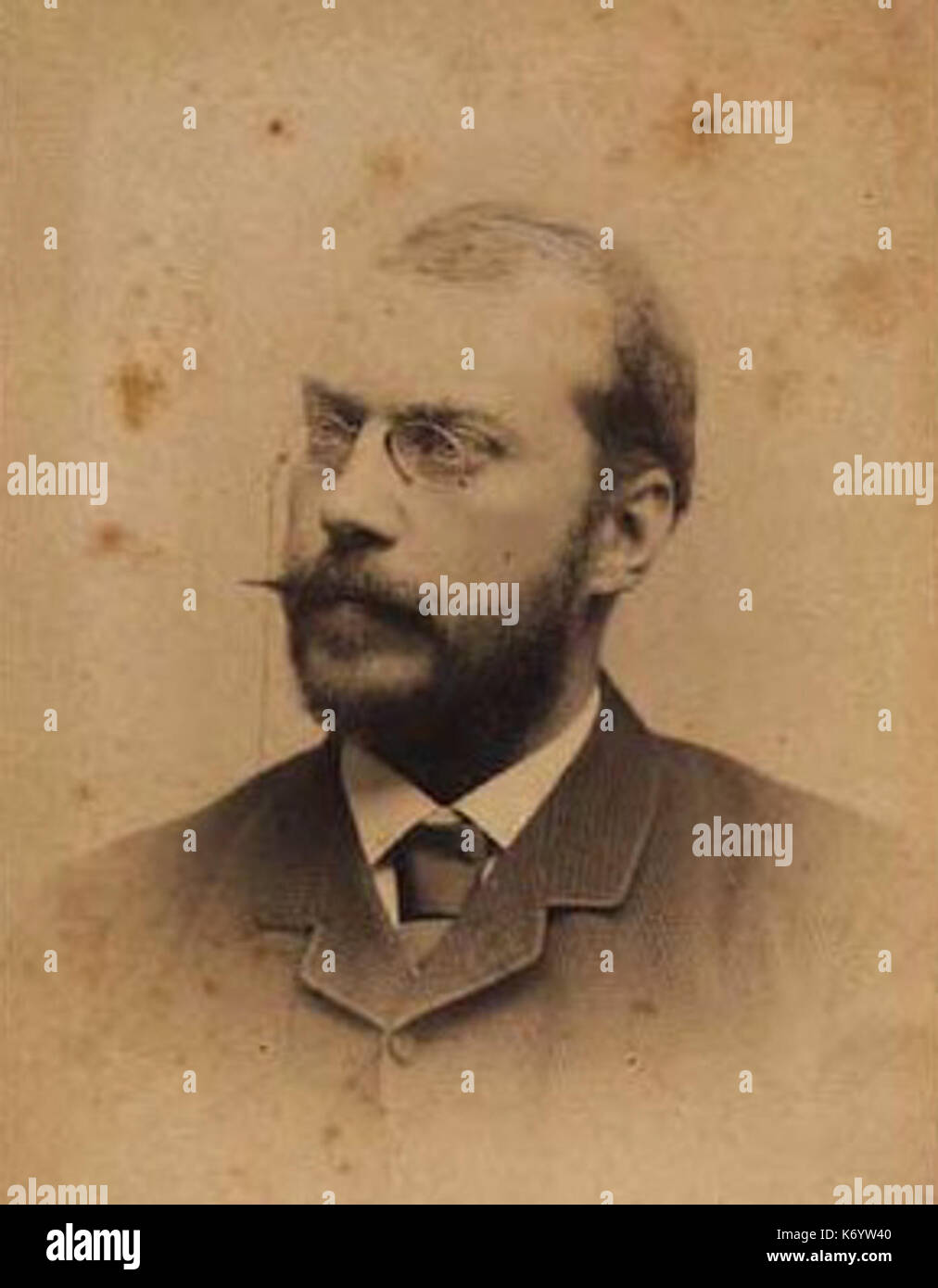 Erik Pontoppidan 1847 1919 von H. Riise 1886 Stockfoto