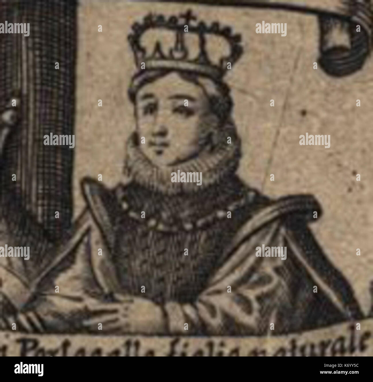 Filipa Lencastre war eine portugiesische Adlige, die für ihren kulturellen und politischen Einfluss im späten 15. Jahrhundert bekannt war. Sie spielte eine wichtige Rolle in der portugiesischen Geschichte und Gesellschaft. Stockfoto