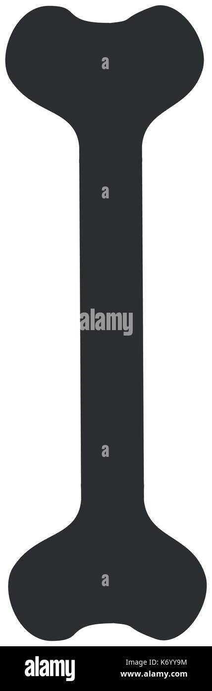 Knochen silhouette isolierte Symbol Stock Vektor
