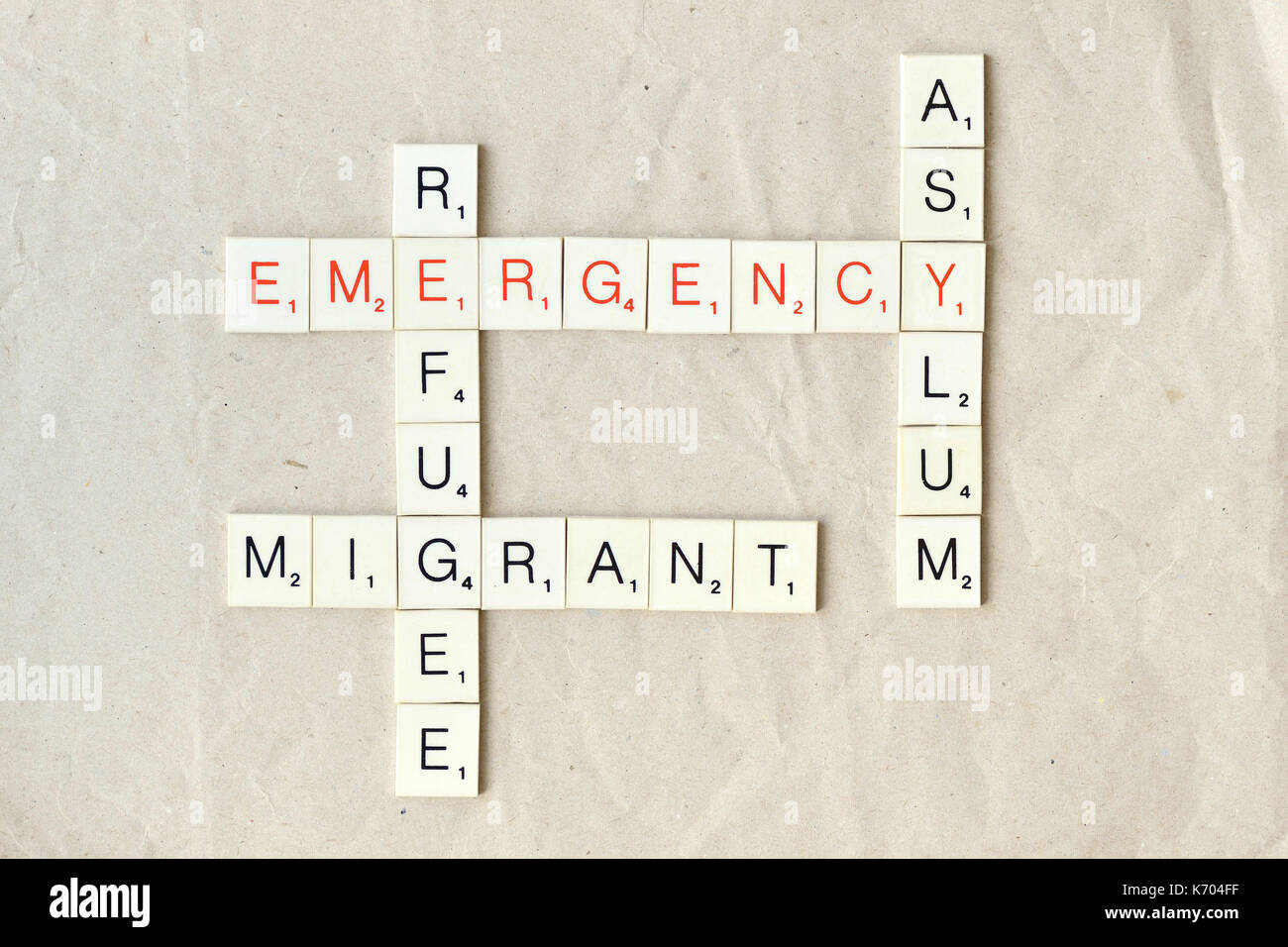 Einwanderungs-, Flüchtlings- und Asylbereich Konzept - Soziale Fragen Stockfoto