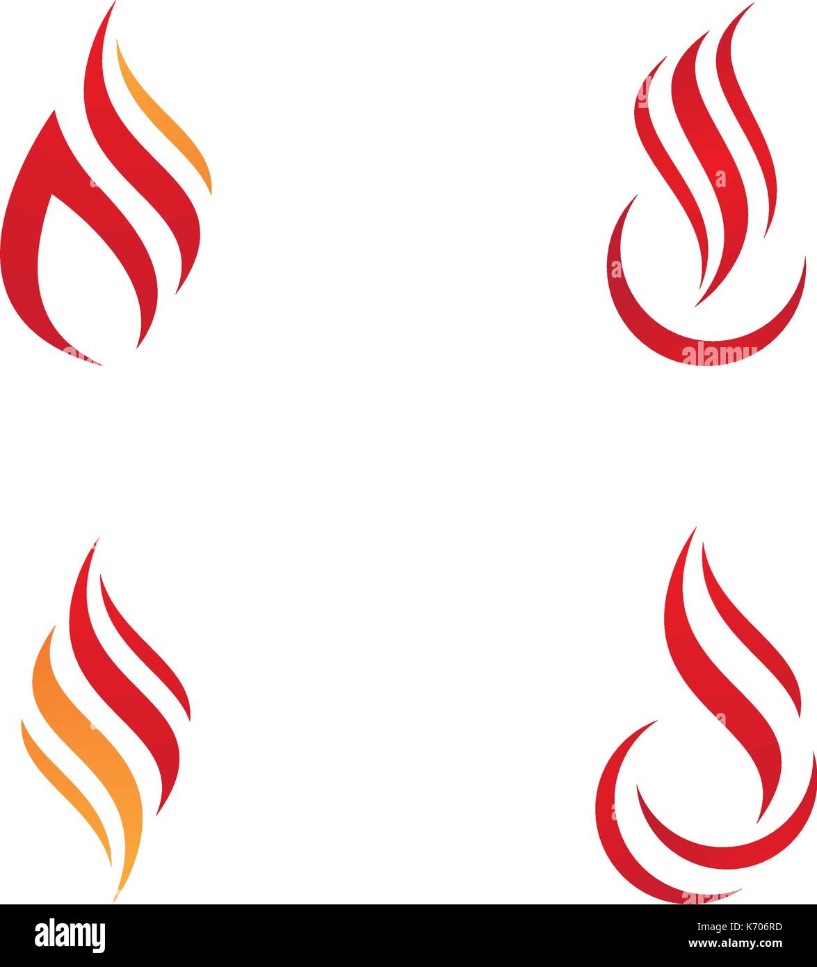Feuer Flamme Logo Vorlage Vektor Icon Öl-, Gas- und Energiewirtschaft Logokonzept Stock Vektor