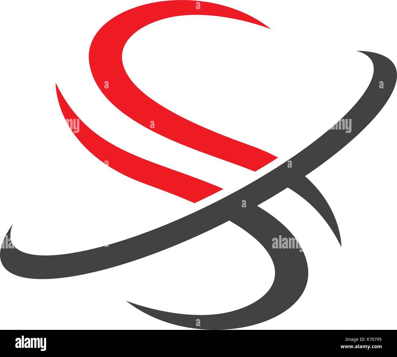 S Brief Logo, Volumen-Icon-Design-Vorlage-element Stock Vektor