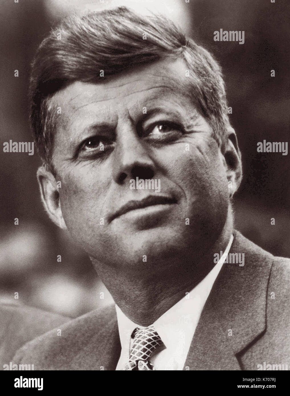 John F. Kennedy, die gemeinhin als JFK, da der 35. Präsident der Vereinigten Staaten von Januar 1961 bis zu seiner Ermordung am 22. November 1963 serviert. (Foto: 6. September 1960) Stockfoto