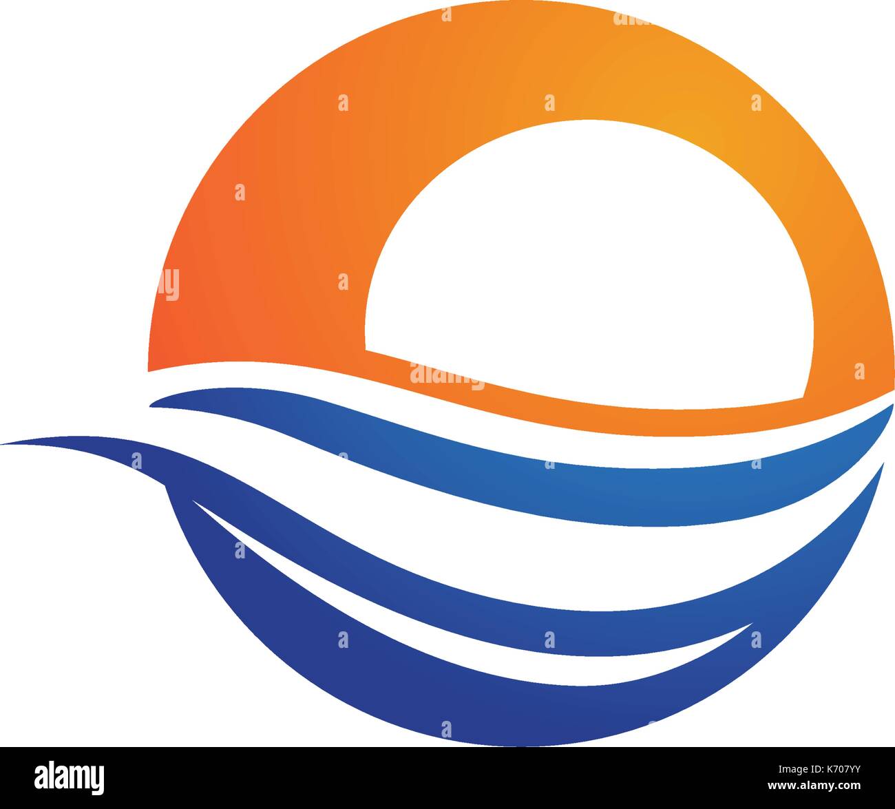 Wasser Welle Logo Template Vector Illustration Design Stock Vektor