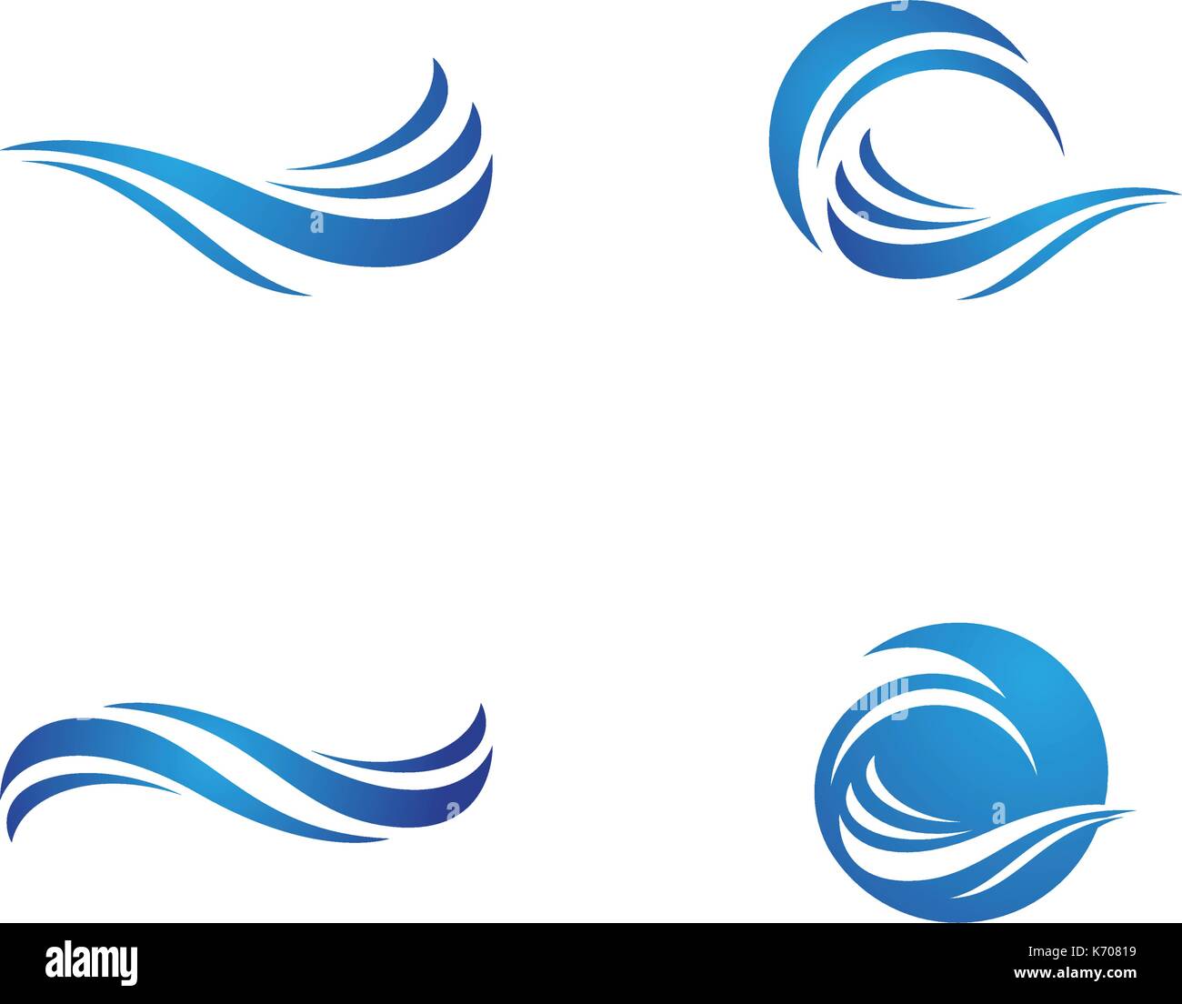 Wasser Welle Logo Template Vector Illustration Design Stock Vektor