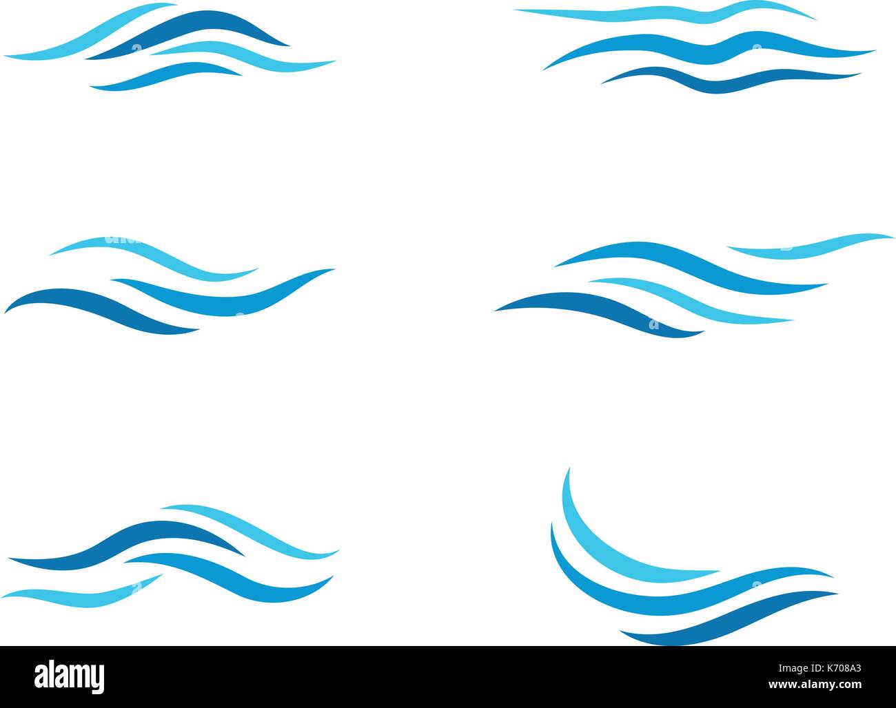 Wasser Welle Logo Template Vector Illustration Design Stock Vektor