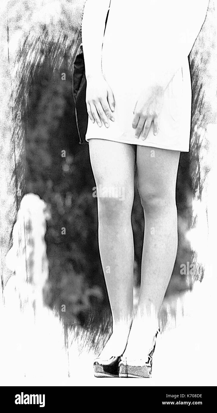 Beinen und Taille hispanischen Frauen Stockfoto