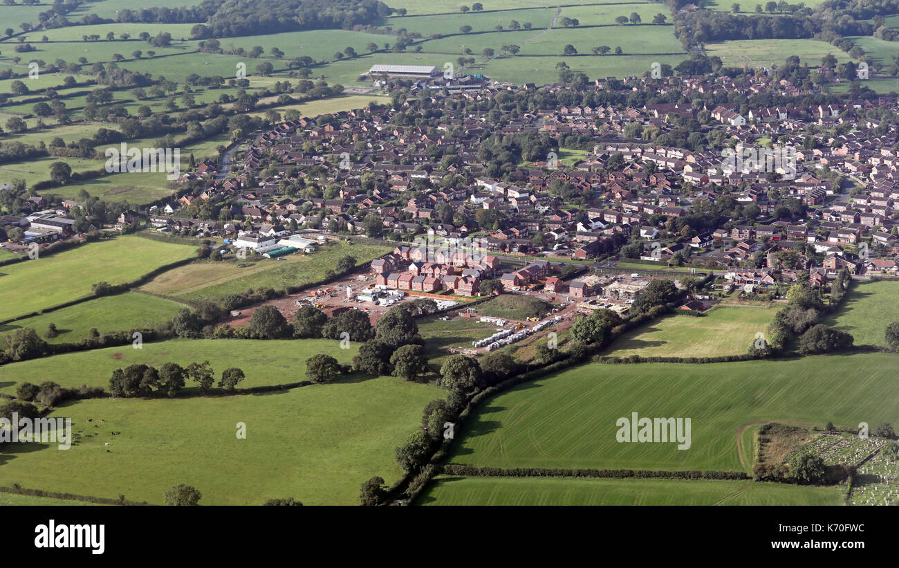 Luftbild der Neuen grünen Gürtel Gehäuse Entwicklung, Yorkshire, Großbritannien Stockfoto