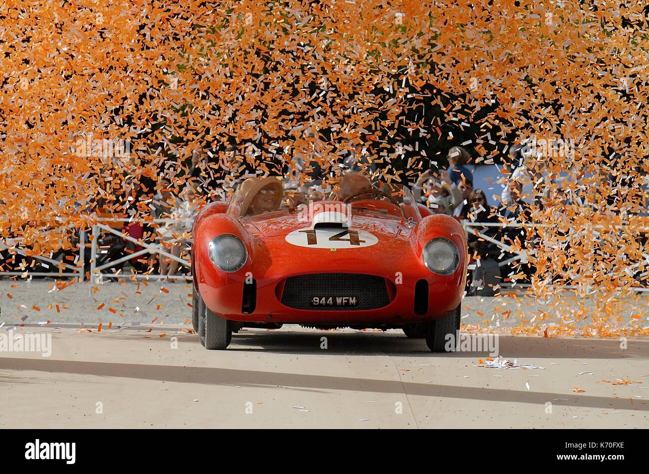 1958 Ferrari 250 TR in Chantilly Kunst und Eleganz Stockfoto
