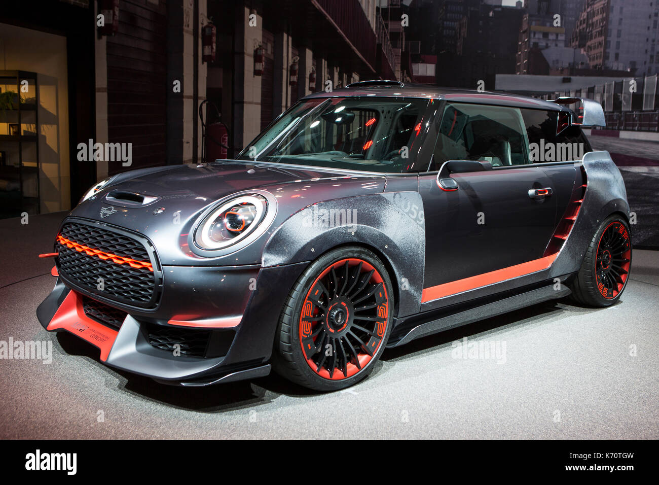 Frankfurt, Deutschland. September 2017. Internationale Automobil-Ausstellung 2017, Pressetag: Mini John Cooper Works GP Concept. Quelle: Christian Lademann Stockfoto