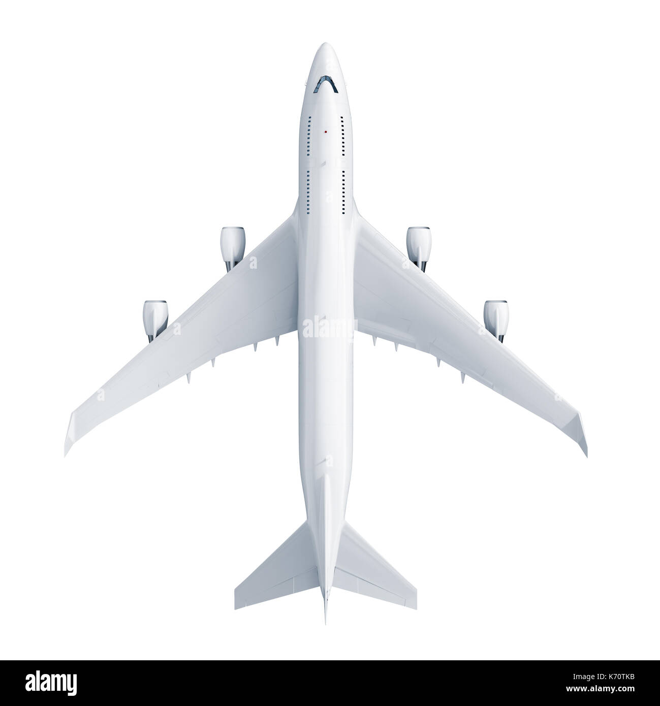 Flugzeug isoliert auf weißem Hintergrund Stockfoto