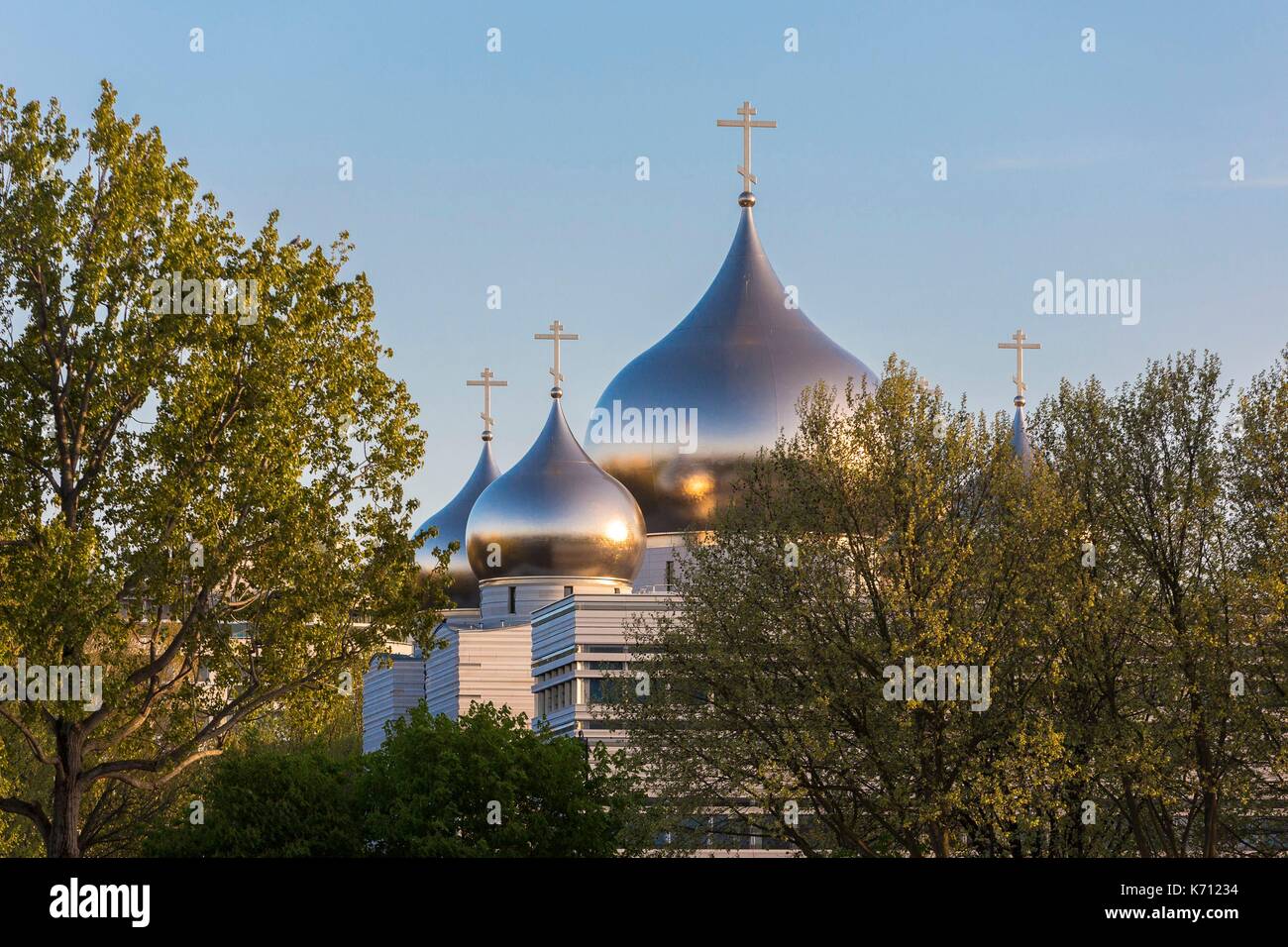 Frankreich, Paris, Bereich als Weltkulturerbe von der UNESCO, der Russisch-orthodoxen Geistlichen und kulturellen Zentrum aufgeführt Stockfoto