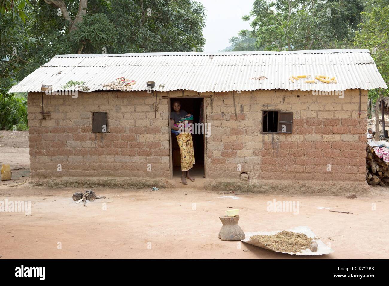 Zentralafrikanische Republik Bangui, Null Kilometer Stockfoto