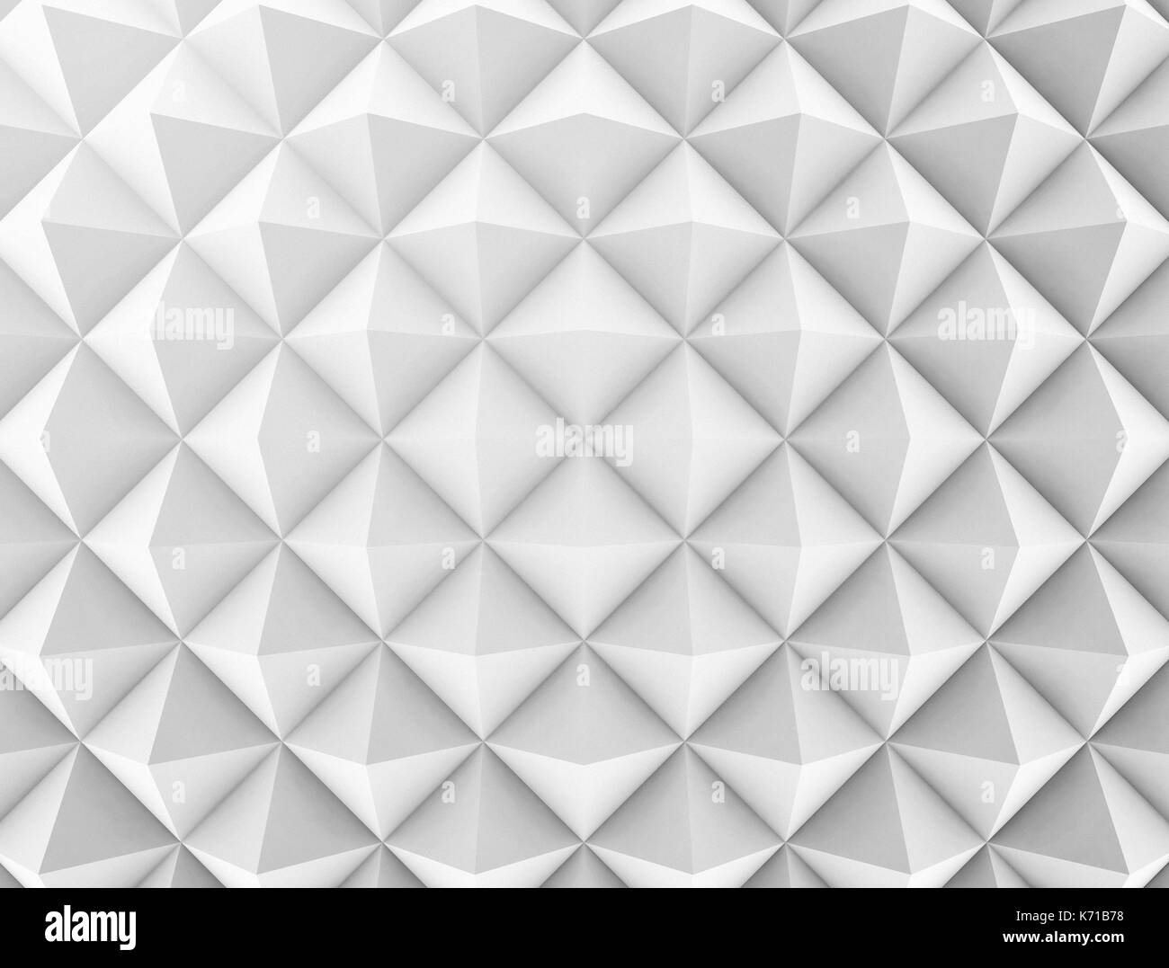 3D-Raute weiß Geometrie Muster Hintergrund Stockfoto