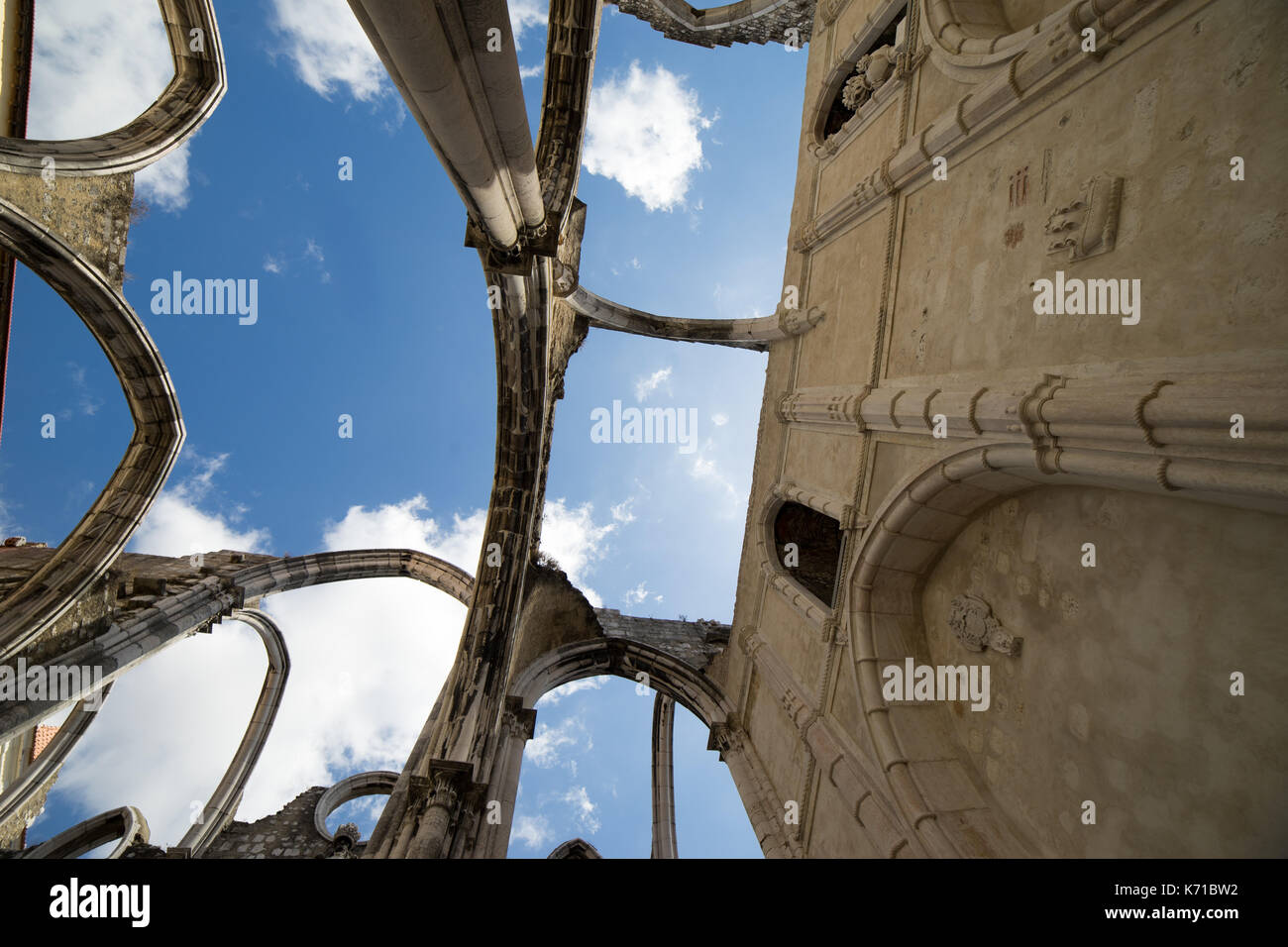 Portugal, Lissabon, Carmo Kloster in einer wunderschönen sonnigen Tag Stockfoto