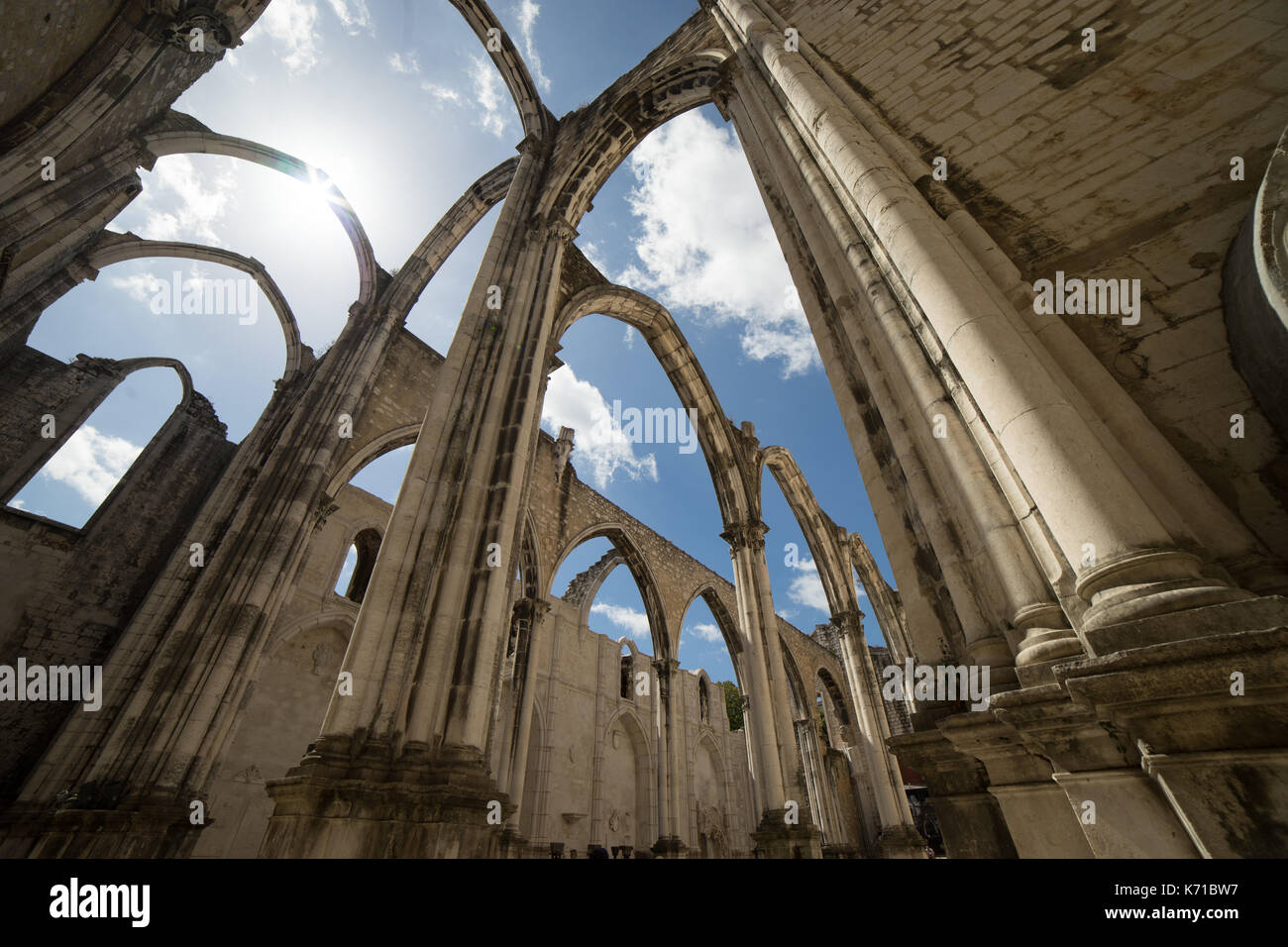 Portugal, Lissabon, Carmo Kloster in einer wunderschönen sonnigen Tag Stockfoto