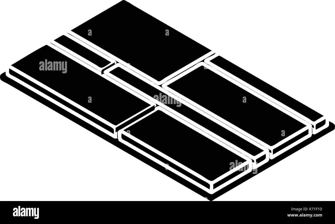 Bodenfliesen Symbol, einfachen Stil Stock Vektor