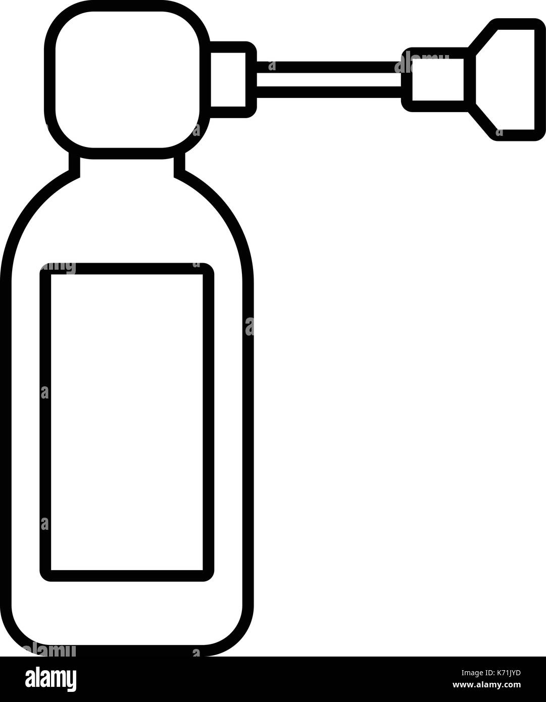 Inhalator Symbol, outline Style Stock Vektor