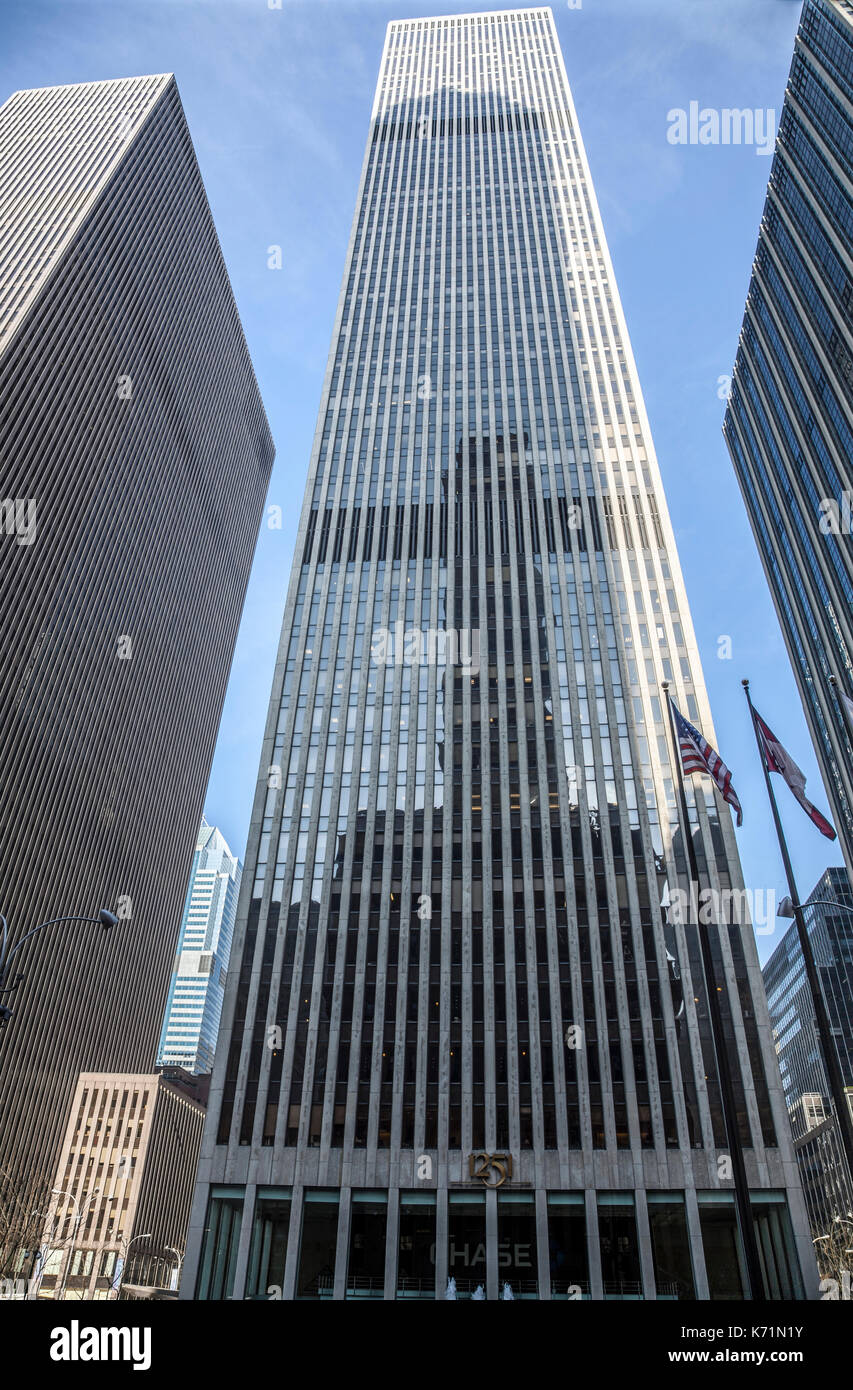 Exxon Gebäude 1251 Sixth Avenue in Manhattan, New York City Stockfoto