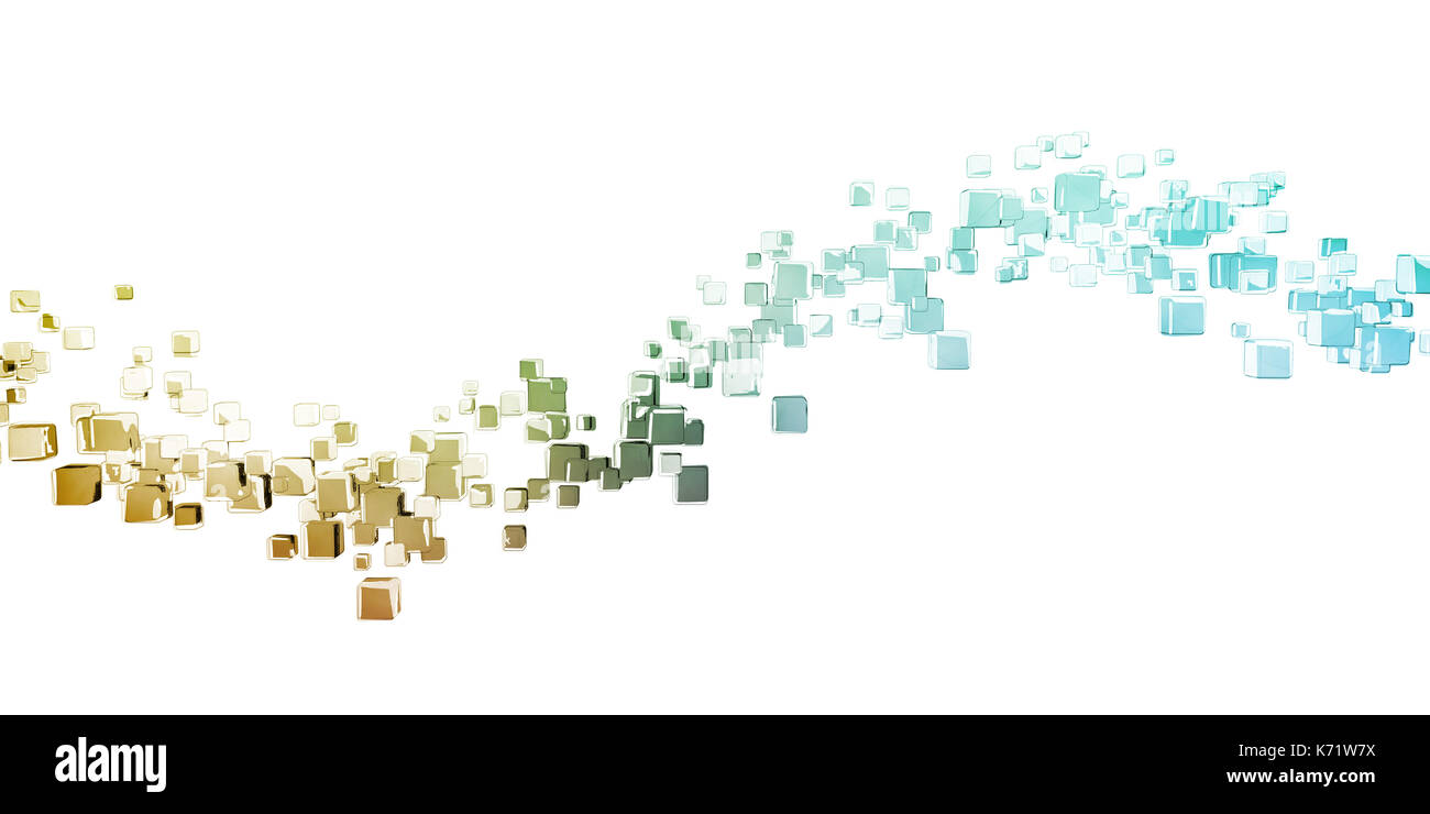 Business Analytics Software Cube als ein Tech-Konzept Stockfoto