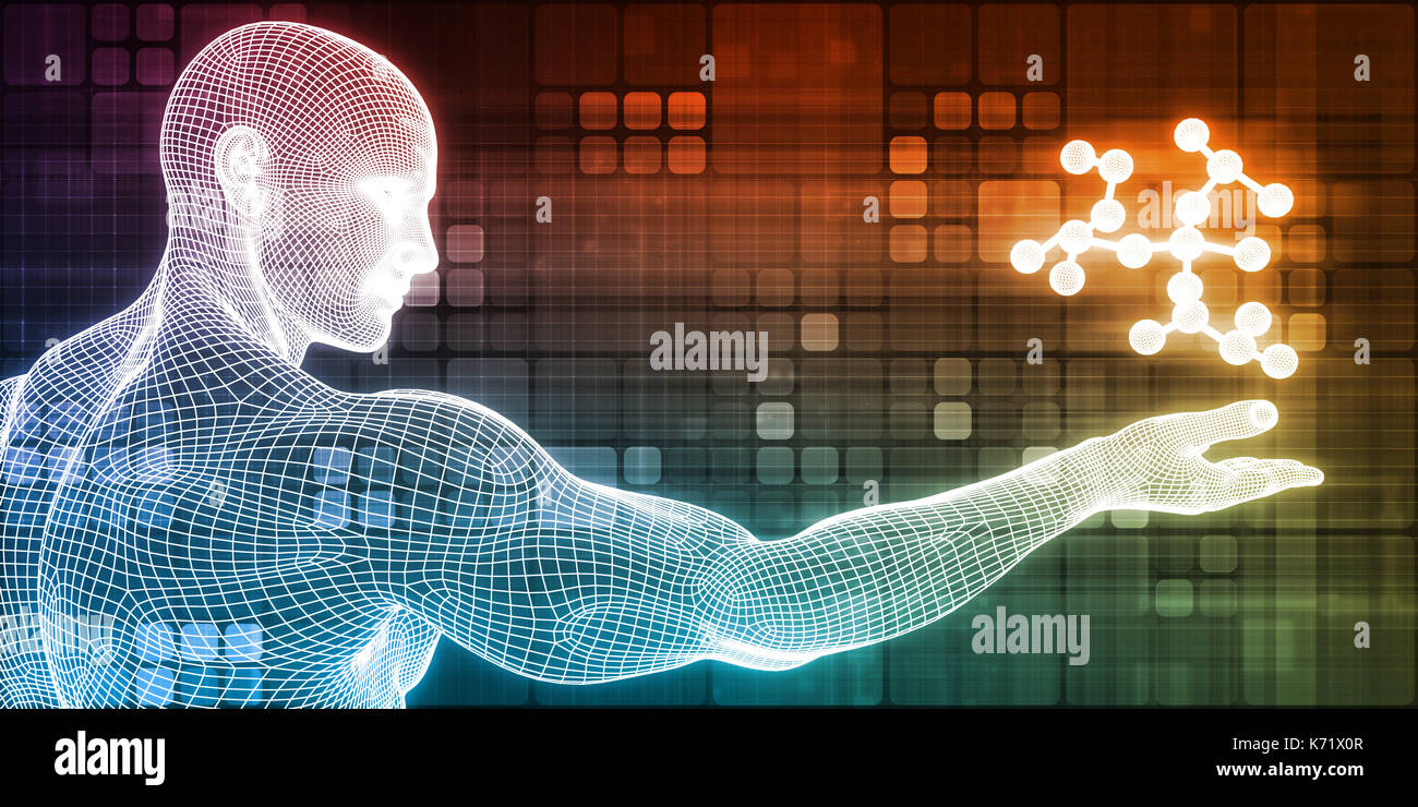 Forschung und Entwicklung in der Wissenschaft-Industrie-Kunst Stockfoto