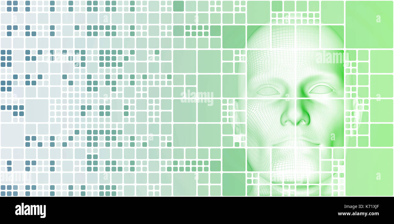 Digitalen Welt mit virtuellen Avatar im Internet Stockfoto