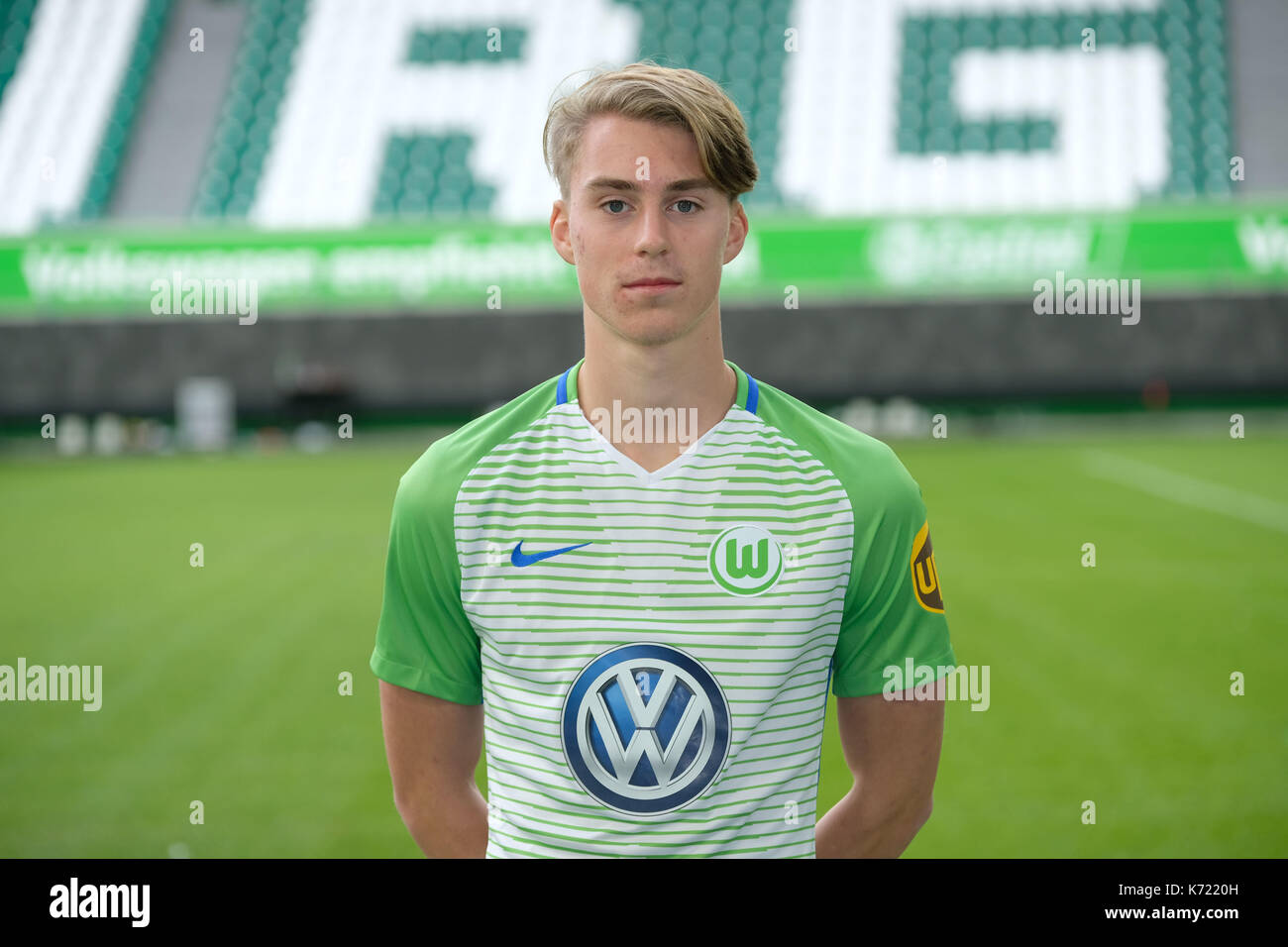 Wolfsburg, Deutschland. 13 Sep, 2017. Bundesliga, offiziellen photocall VfL Wolfsburg für die Saison 2017/18 in Wolfsburg, Deutschland: gian-luca Itter. | Verwendung der weltweiten Kredit: dpa/Alamy leben Nachrichten Stockfoto