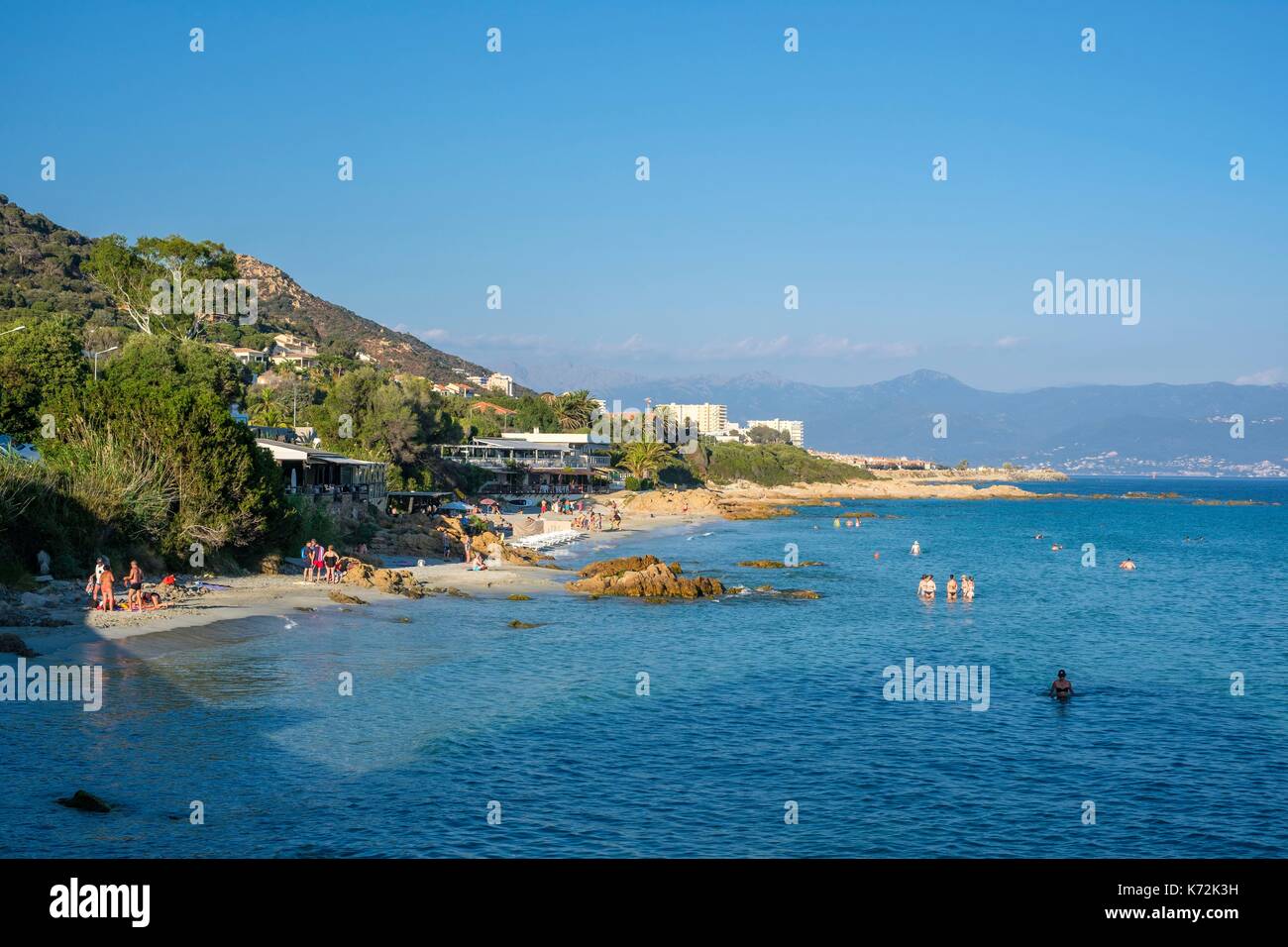 Frankreich, Corse-du Sud (2A), Golf von Ajaccio, Barbicaja Strand Stockfoto