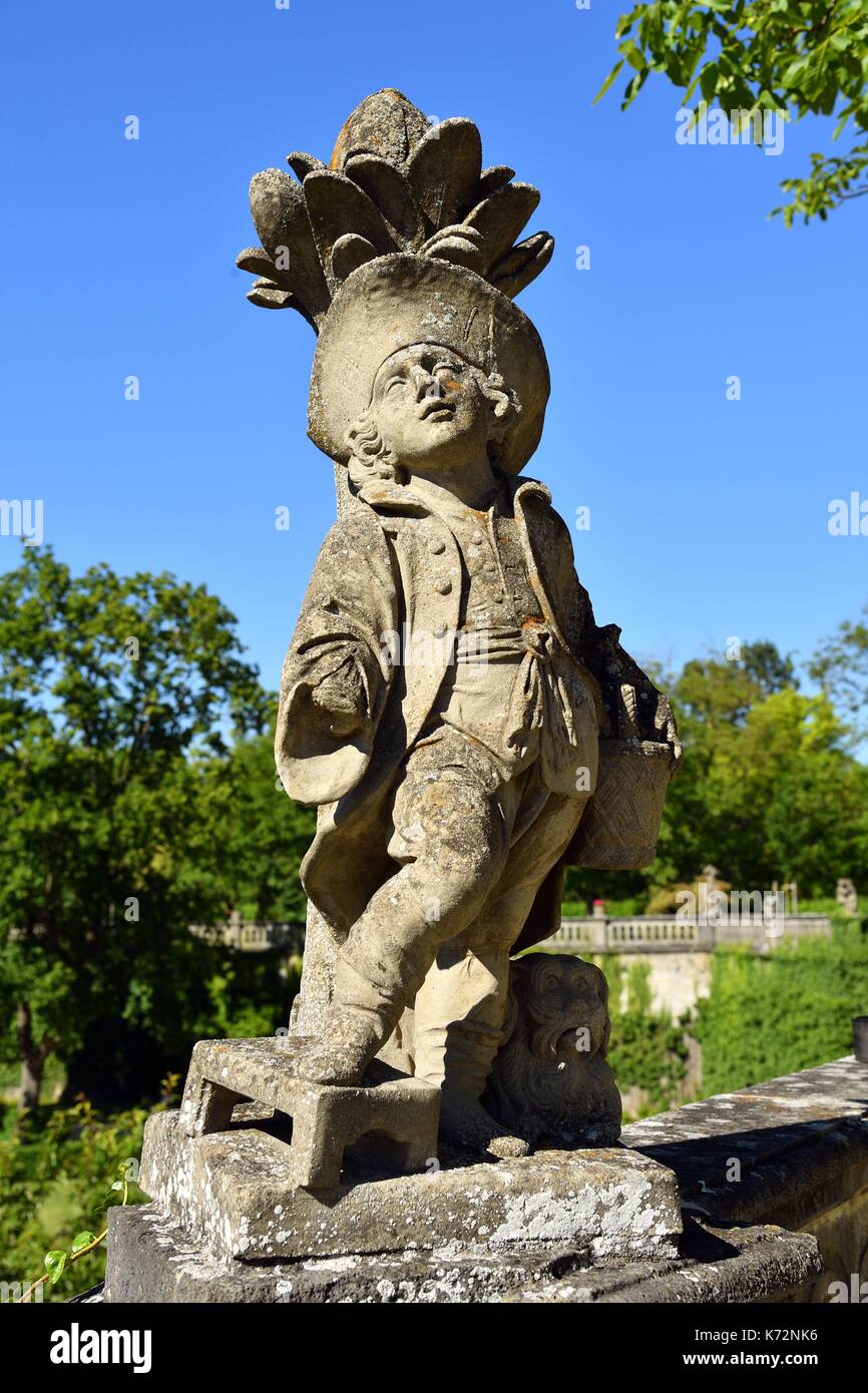 Deutschland, Bayern, Oberfranken Region, Würzburg, WŸrzburg Residence des achtzehnten Jahrhunderts (Residenz), Barock, als Weltkulturerbe von der UNESCO, Hofgarten (Court Garden) Stockfoto