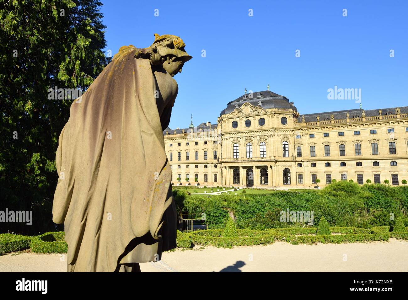 Deutschland, Bayern, Oberfranken Region, Würzburg, WŸrzburg Residence des achtzehnten Jahrhunderts (Residenz), Barock, als Weltkulturerbe von der UNESCO, Hofgarten (Court Garden) Stockfoto