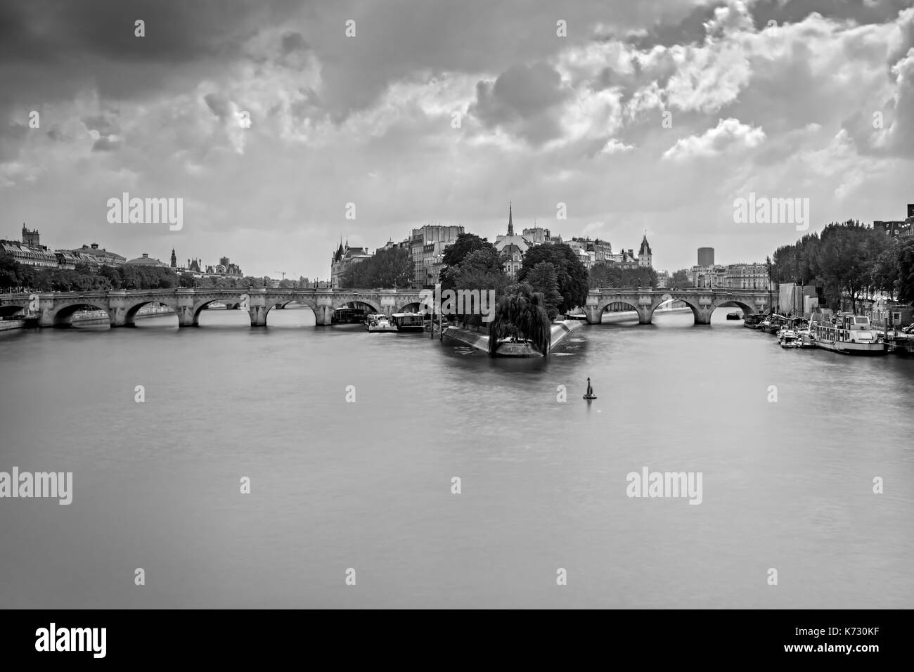 Ile de la Cite von der Pont des Arts in Paris, Frankreich Stockfoto