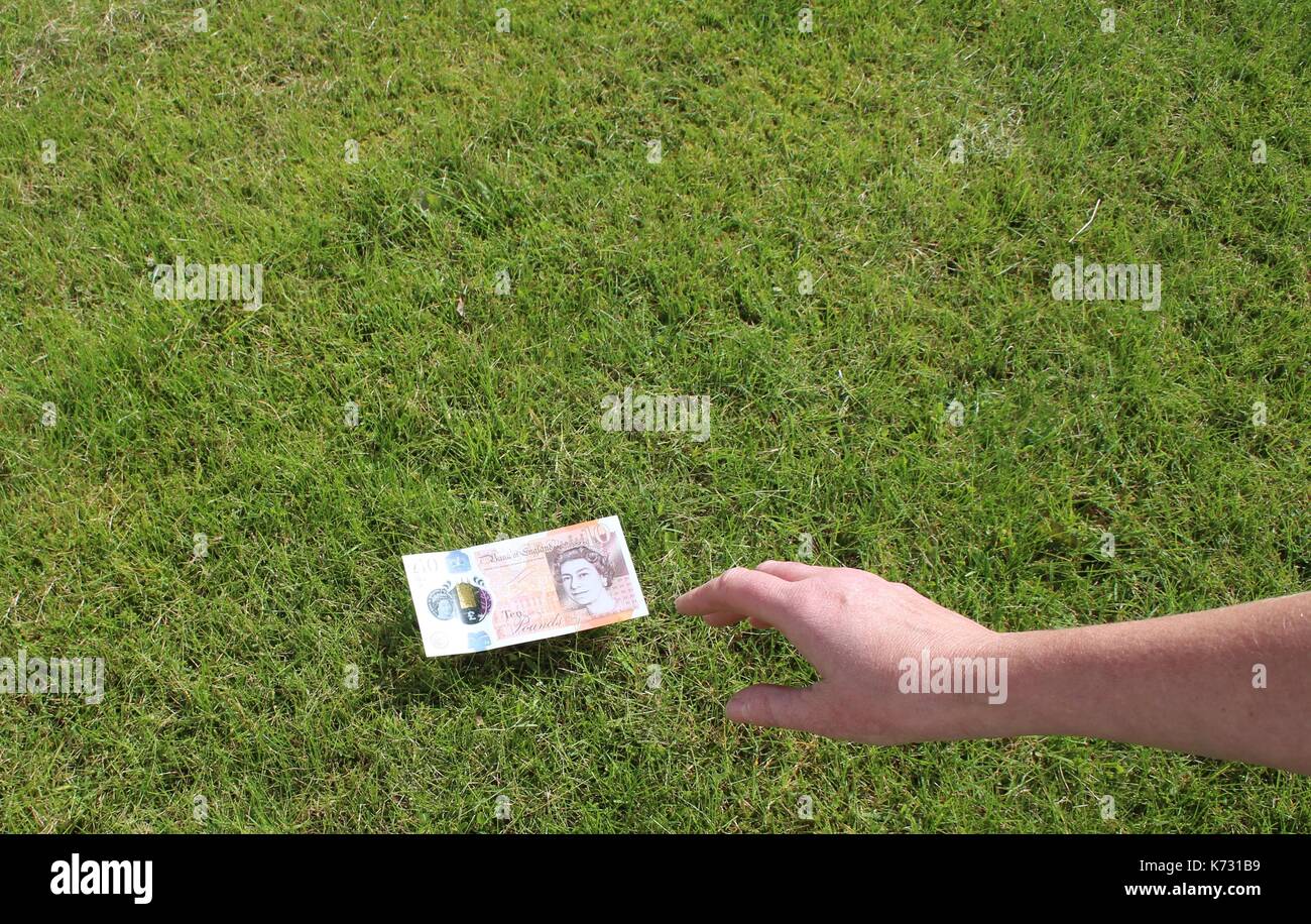 Neue zehn Pfund Polymer Hinweis erteilt. September 2017 Stockfoto