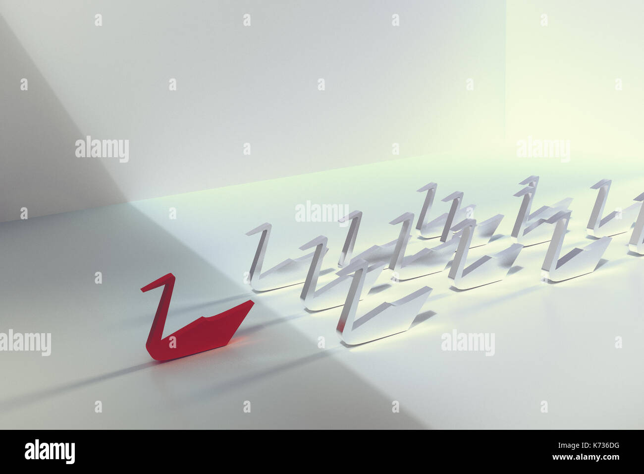 3D-Rendering der Führung Konzept Stockfoto
