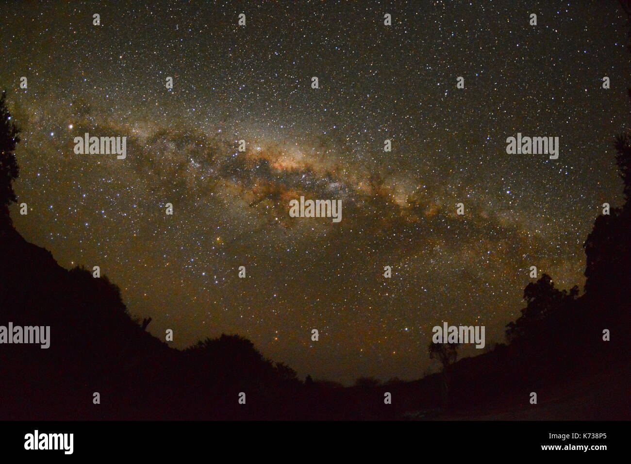 Das galaktische Zentrum ohne Filter Stockfoto