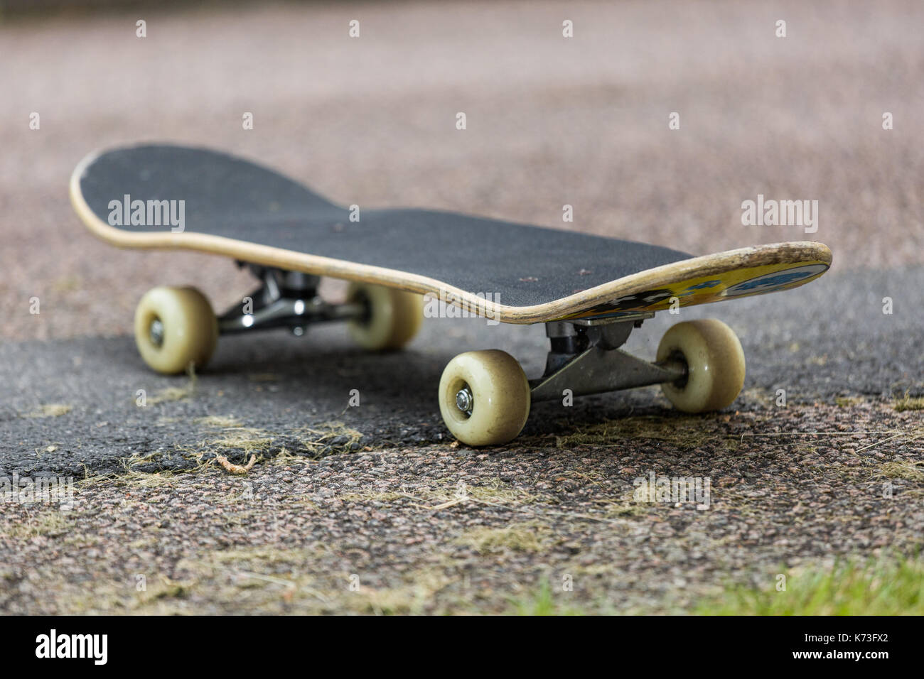Nahaufnahme von skateboard Model Release: Nein Property Release: Nein. Stockfoto