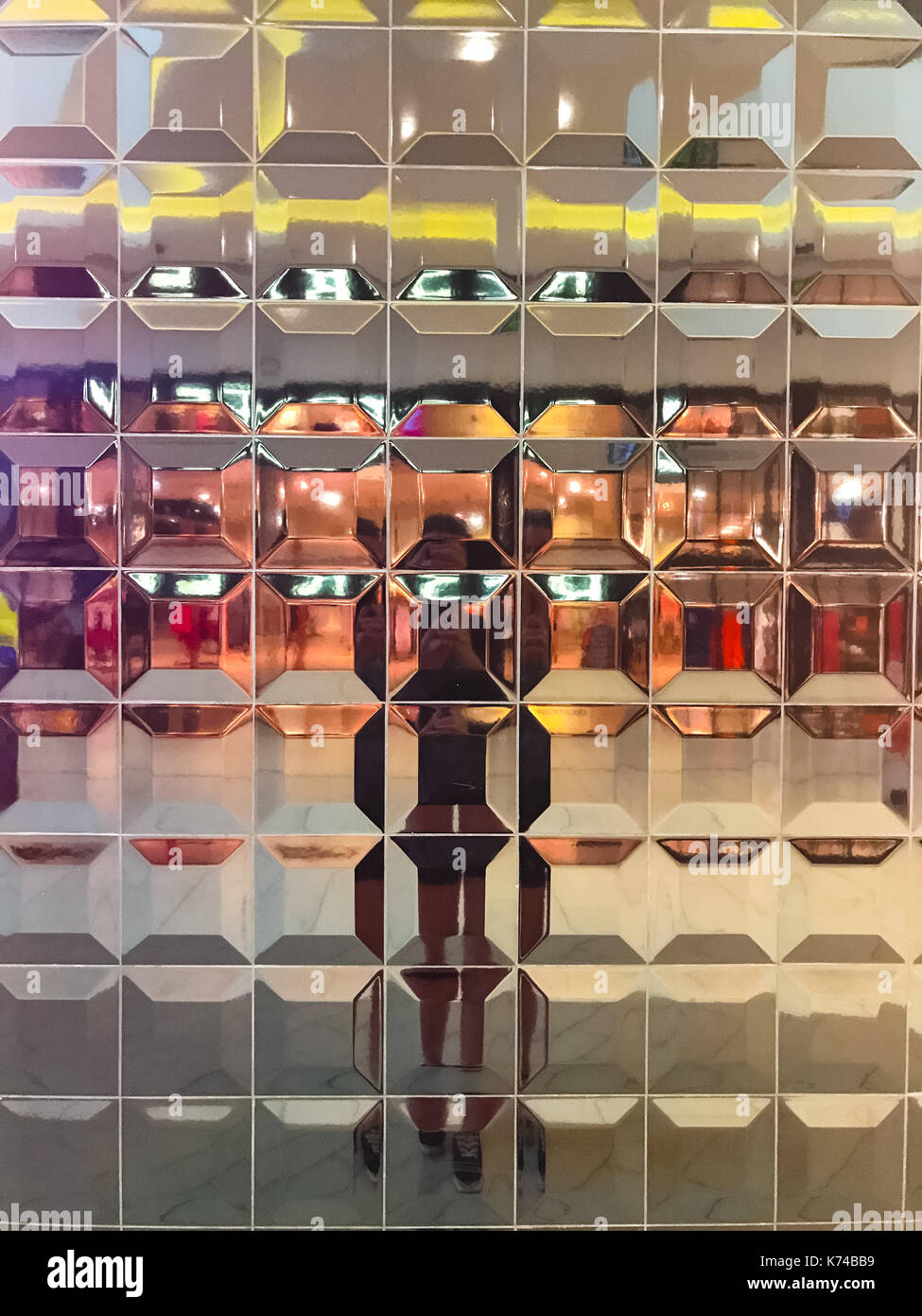 Glas Hintergrund in der Shopping Mall Stockfoto