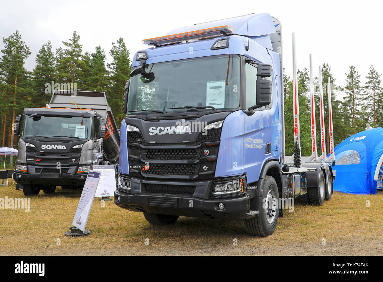 HYVINKAA, Finnland - 8 September, 2017: Scania Suomi Oy präsentiert die ...