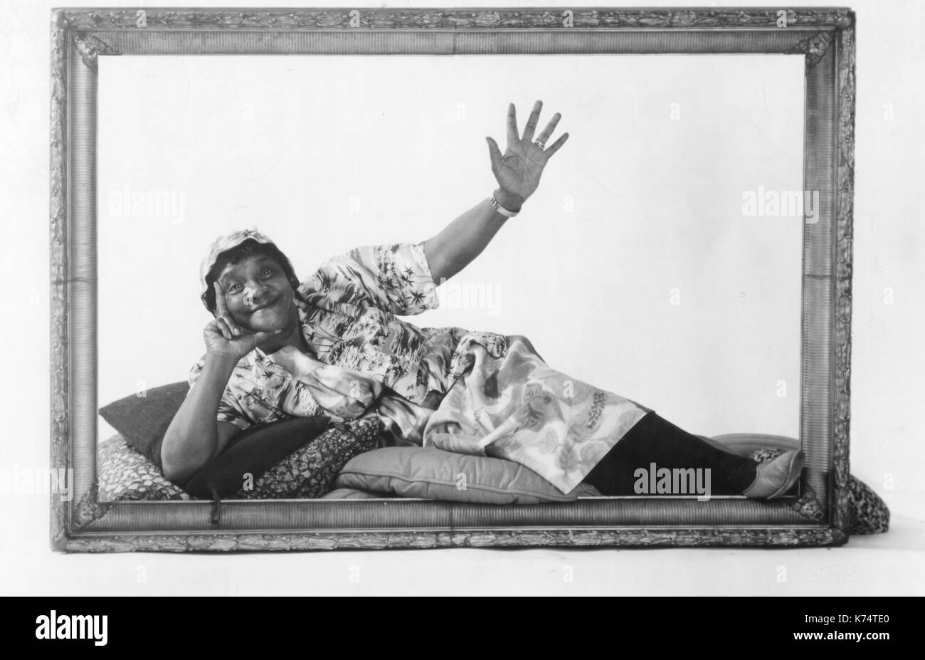 Comedienne Loretta Maria Aiken (1894-1975), besser bekannt unter ihrem Künstlernamen bekannt, Jackie "oms" Mabley, New York, NY, 1968. Stockfoto