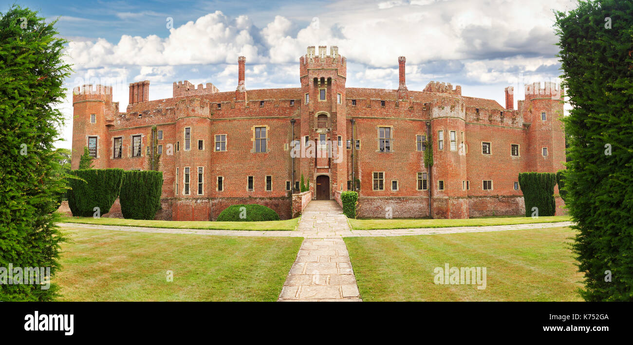 Backstein Herstmonceux Castle in England East Sussex 15. Jahrhundert UK Stockfoto